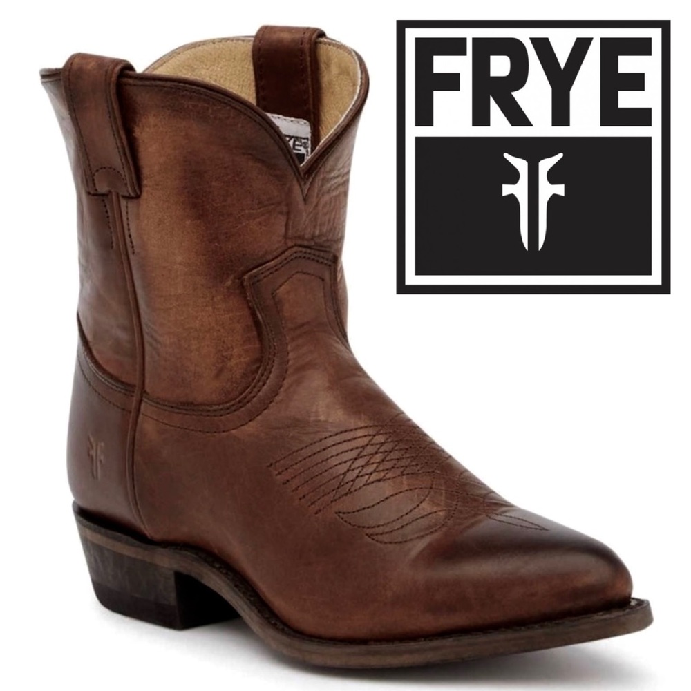 EUC FRYE Stitched Billy Short Cowboy Bootie 5.5 - Picture 2 of 8